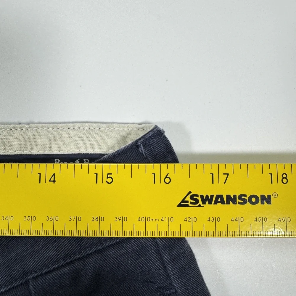 Polo Ralph Lauren Chino Pants Mens 34x34 Navy Blue Pleated Cotton Casual
